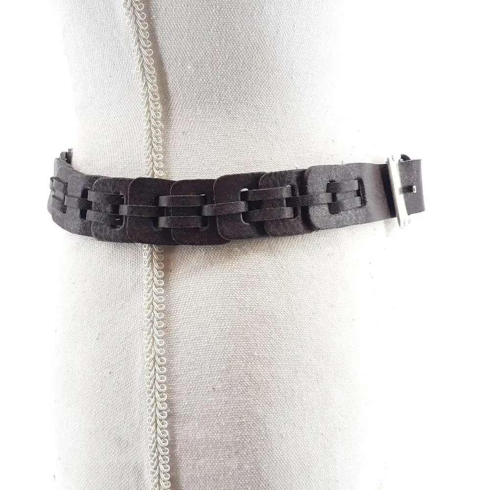 CK Calvin Klein Jeans Chain Link Brown Maroon Size Small
